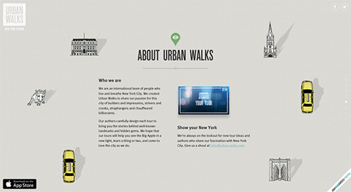 urban walks طراحی اسکرول پارالاکس